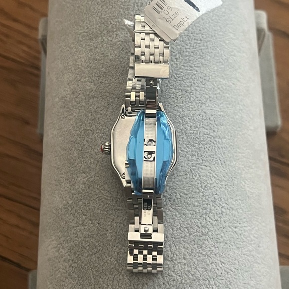 Michele Meggie Diamond Silver Stainless Steel Watch New $1595 - Picture 9 of 15